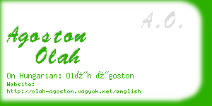 agoston olah business card